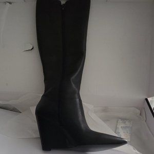 Black NineWest Wedge Boot